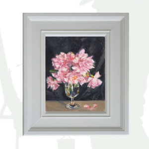 2018-90-Oil-Wild-Roses-in-Glass-Vase-framed-background