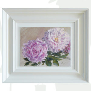 2018-89-Oil-Peonias-II-framed-background